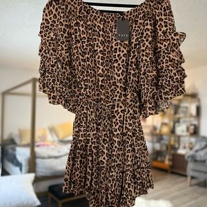 VICI | Leopard Print Off the Shoulder Dress